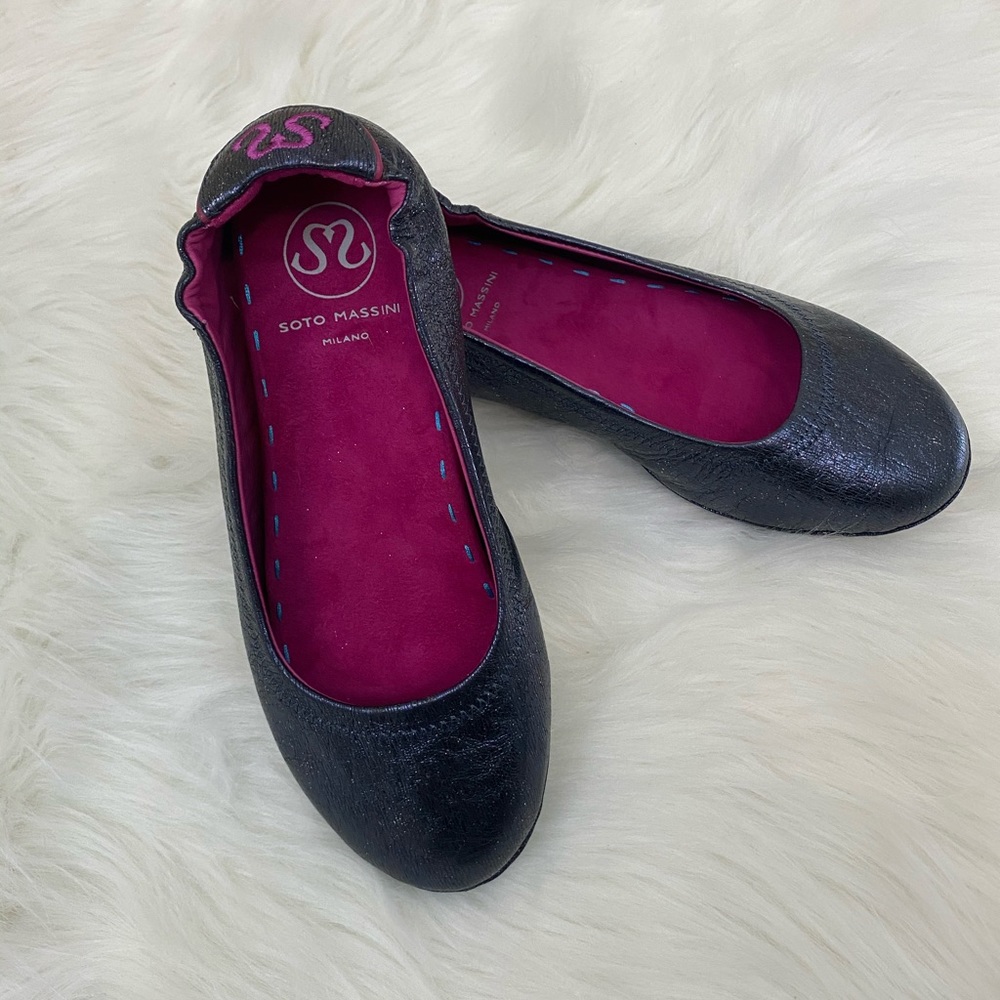 Soto Massini Terzettos Ballet Flats Midnight Blue